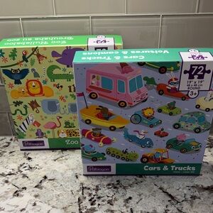 PARAGON puzzle LOT Cars & Trucks & Zoo Hullabaloo